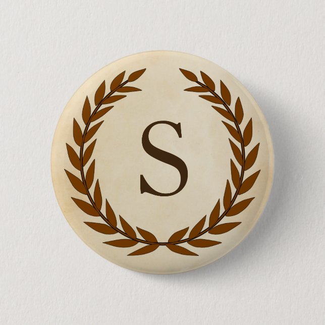 Laurel Wand on Parchment Monogram Initial S Knapp (Framsida)