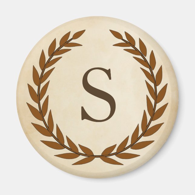 Laurel Wand on Parchment Monogram Initial S Magnet (Framsidan)