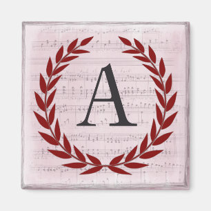 Laurel Wandan Lakan Music Monogram Initial A Magnet