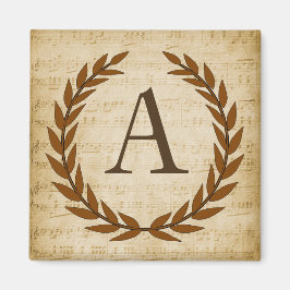 Laurel Wandan Lakan Music Monogram Initial A Magnet