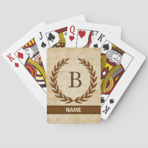 Laurel Wandan Lakan Music Monogram Initial B Casinokort