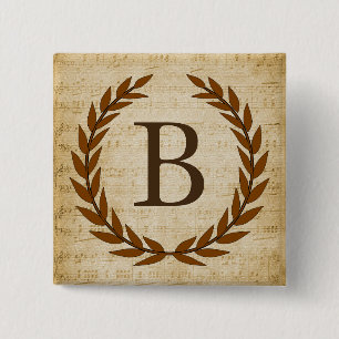 Laurel Wandan Lakan Music Monogram Initial B Knapp