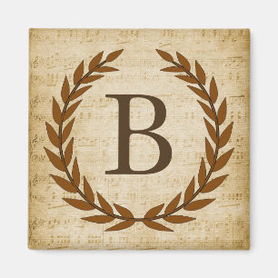 Laurel Wandan Lakan Music Monogram Initial B Magnet