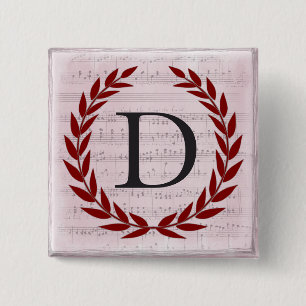 Laurel Wandan Lakan Music Monogram Initial D Knapp