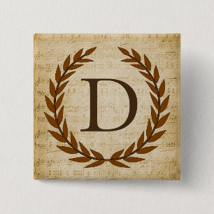 Laurel Wandan Lakan Music Monogram Initial D Knapp