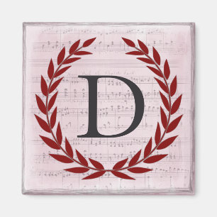 Laurel Wandan Lakan Music Monogram Initial D Magnet