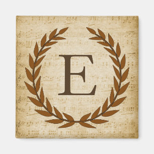 Laurel Wandan Lakan Music Monogram Initial E Magnet