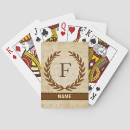 Laurel Wandan Lakan Music Monogram Initial F Casinokort