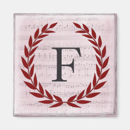 Laurel Wandan Lakan Music Monogram Initial F Magnet