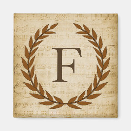 Laurel Wandan Lakan Music Monogram Initial F Magnet