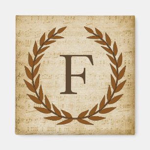 Laurel Wandan Lakan Music Monogram Initial F Magnet