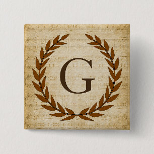 Laurel Wandan Lakan Music Monogram Initial G Knapp