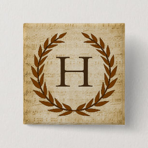 Laurel Wandan Lakan Music Monogram Initial H Knapp