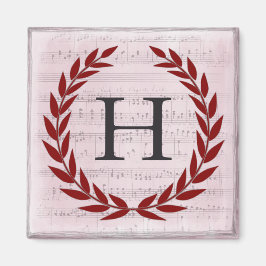 Laurel Wandan Lakan Music Monogram Initial H Magnet