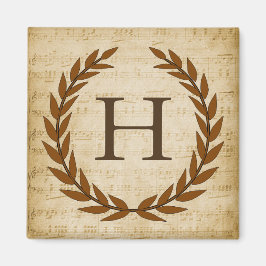 Laurel Wandan Lakan Music Monogram Initial H Magnet