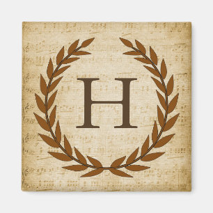 Laurel Wandan Lakan Music Monogram Initial H Magnet