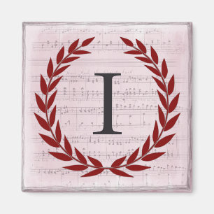 Laurel Wandan Lakan Music Monogram Initial I Magnet