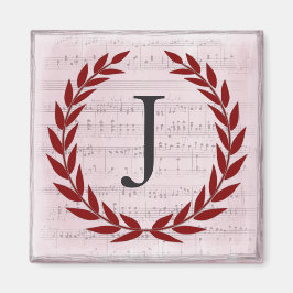 Laurel Wandan Lakan Music Monogram Initial J Magnet
