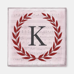 Laurel Wandan Lakan Music Monogram Initial K Magnet