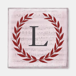 Laurel Wandan Lakan Music Monogram Initial L Magnet