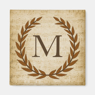 Laurel Wandan Lakan Music Monogram Initial M Magnet