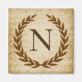 Laurel Wandan Lakan Music Monogram Initial N Magnet