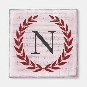 Laurel Wandan Lakan Music Monogram Initial N Magnet