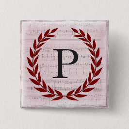 Laurel Wandan Lakan Music Monogram Initial P Knapp