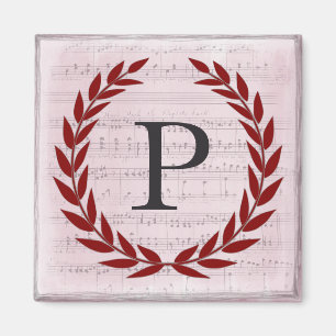 Laurel Wandan Lakan Music Monogram Initial P Magnet
