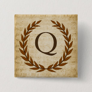 Laurel Wandan Lakan Music Monogram Initial Q Knapp