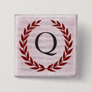 Laurel Wandan Lakan Music Monogram Initial Q Knapp