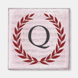 Laurel Wandan Lakan Music Monogram Initial Q Magnet