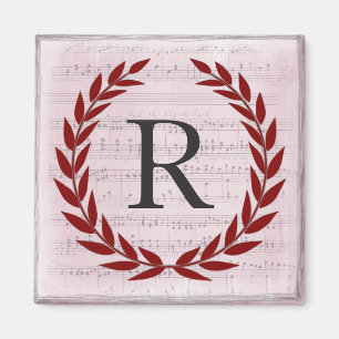 Laurel Wandan Lakan Music Monogram Initial R Magnet