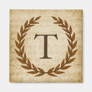 Laurel Wandan Lakan Music Monogram Initial T Magnet
