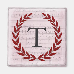 Laurel Wandan Lakan Music Monogram Initial T Magnet