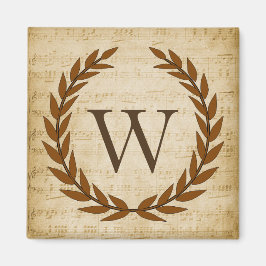 Laurel Wandan Lakan Music Monogram Initial W Magnet