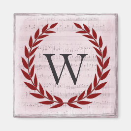 Laurel Wandan Lakan Music Monogram Initial W Magnet