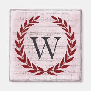 Laurel Wandan Lakan Music Monogram Initial W Magnet