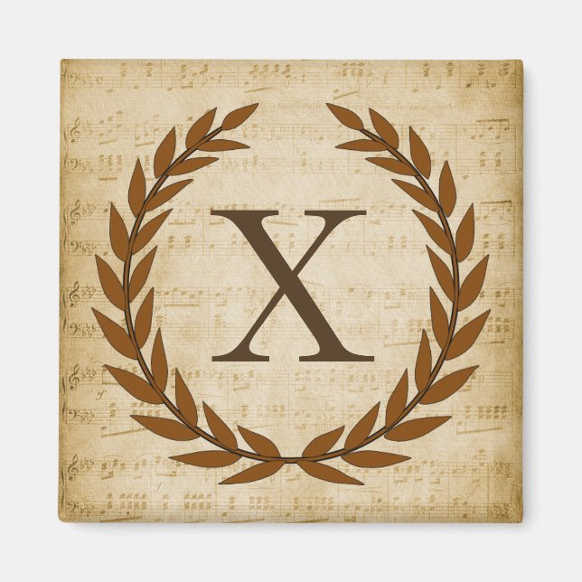 Laurel Wandan Lakan Music Monogram Initial X Magnet (Framsidan)