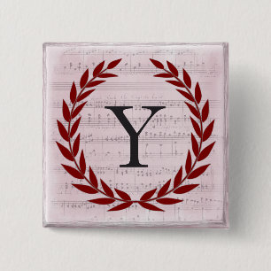 Laurel Wandan Lakan Music Monogram Initial Y Knapp