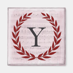 Laurel Wandan Lakan Music Monogram Initial Y Magnet
