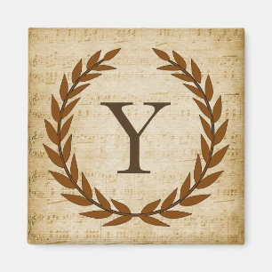 Laurel Wandan Lakan Music Monogram Initial Y Magnet