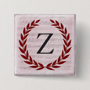 Laurel Wandan Lakan Music Monogram Initial Z Knapp