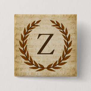 Laurel Wandan Lakan Music Monogram Initial Z Knapp