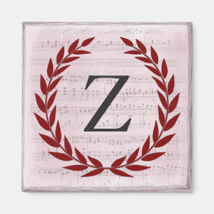 Laurel Wandan Lakan Music Monogram Initial Z Magnet
