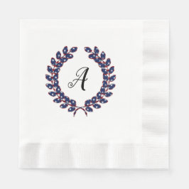 Laurel Wandan Monogrammed Stars och stripes USA Pappersservett