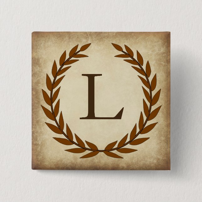 Laurel Wandeans Åldras Papyrus Monogram Initial L Knapp (Framsida)