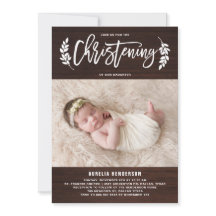 Laurel Wandec Rustic Wood Photo Christening