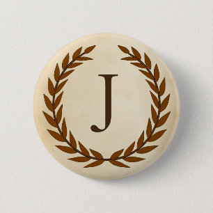 Laurel Wandeon Parchment Monogram Initial J Knapp