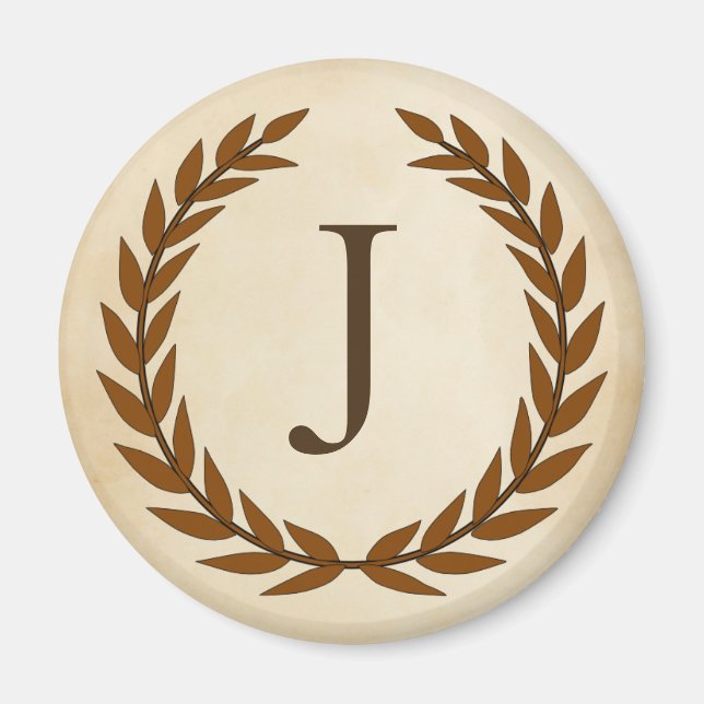Laurel Wandeon Parchment Monogram Initial J Magnet (Framsidan)